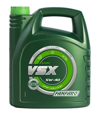 6702-004 Масло моторное синтетическое VSX SAE 5W-40 (4л.) FANFARO