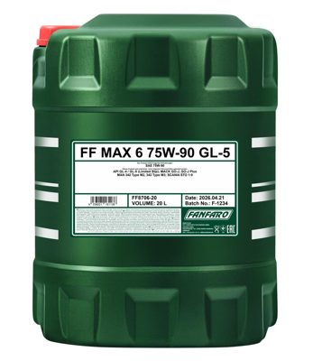 8706-020 Масло для МКПП (синт.) MAX 6 75W-90 GL-4/GL-5 (20л.) FANFARO