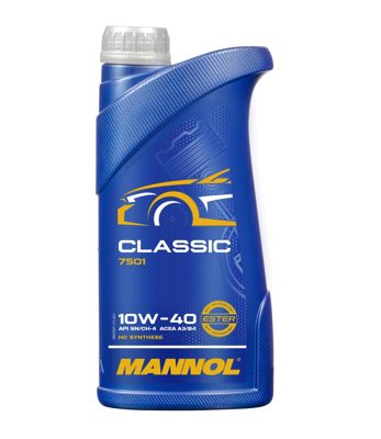 7501-001 масло мот.п/синт. Classic 10W40 (1л) MANNOL; SN/CH-4/A3/B4