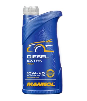 7504-001 масло мот.п/синт. Diesel Extra 10W40 (1л) MANNOL; API CH-4/SN, ACEA A3/B4