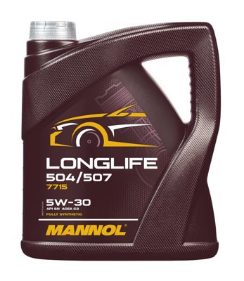7715-004 масло мот.синт. Longlife 504/507 5W-30  (4л) MANNOL; API SN/CF, ACEA C3