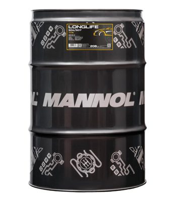 7715-208 масло мот.синт. Longlife 504/507 5W-30  (208л) MANNOL; API SN/CF, ACEA C3