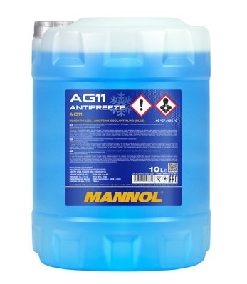 Антифриз голубой AG11 (-40°C) Longterm (10л) MANNOL