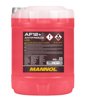 Антифриз красный AF12+ (-40°C) Longlife (10л) MANNOL 4012