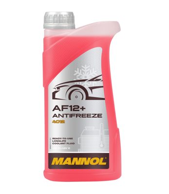 Антифриз красный AF12+ (-40°C) Longlife (1л) MANNOL 4012
