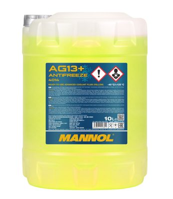 Антифриз жёлтый AG13+ (-40°C) Advanced (10л) MANNOL 4014