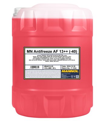 Антифриз розовый AF13++ (-40°C) (20л) MANNOL
