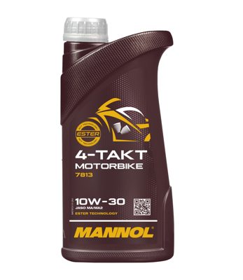 7813 масло мот.синт. для мотоциклов 4-Takt Motorbike 10W30 (1л) MANNOL; API SL JASO MA/MA2
