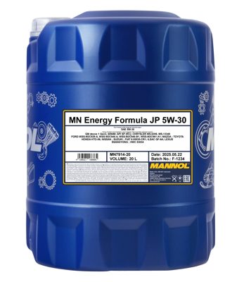 7914-020 масло мот.синт. Energy Formula JP 5W/30 (20л) MANNOL; API SN Plus, GF-5