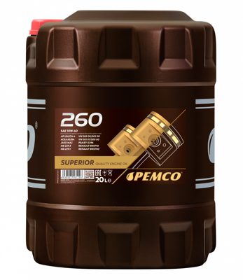 Масло моторное полусинтетическое 260 SAE 10W-40 (20л) Pemco