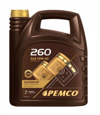 Масло моторное полусинтетическое 260 SAE 10W-40 (5л) Pemco