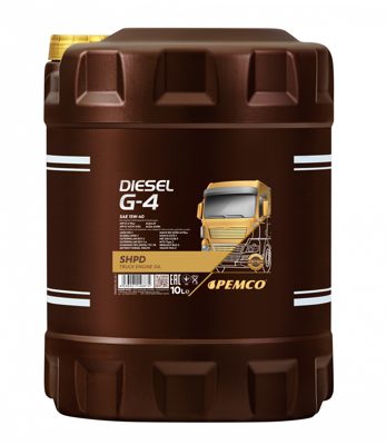 Масло моторное минеральное универсальное всесезонное Diesel G-4 SHPD SAE 15W-40 (10л) Pemco