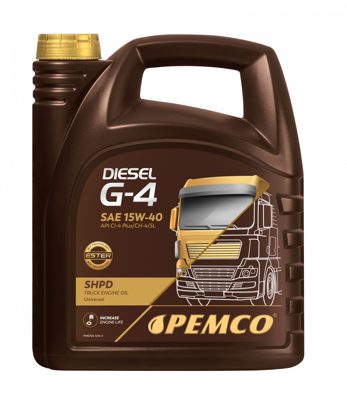 Масло моторное минеральное универсальное всесезонное Diesel G-4 SHPD SAE 15W-40 (5л) Pemco