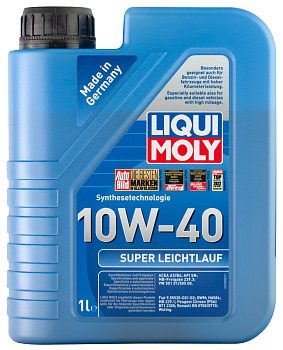 Синтетическое моторное масло Super Leichtlauf 10W40 (1л) LIQUI MOLY