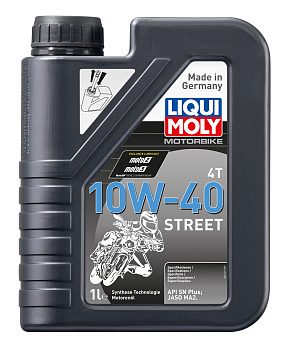 Синтетическое моторное масло для 4тактных мотоциклов Motorbike 4T Street 10W40 (1л) LIQUI MOLY