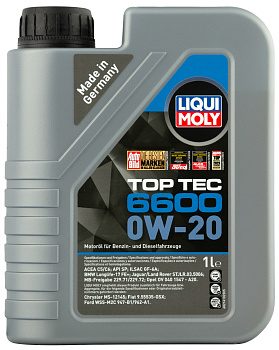 Синтетическое моторное масло Top Tec 6600 0W20 (1л) LIQUI MOLY