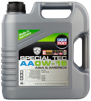 Синтетическое моторное масло Special Tec AA 0W16 (4л) LIQUI MOLY