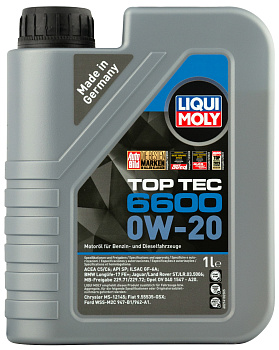 Синтетическое моторное масло Top Tec 6600 0W20 (1л) LIQUI MOLY
