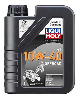 Синтетическое моторное масло для 4тактных мотоциклов Motorbike 4T Offroad 10W40 (1л) LIQUI MOLY